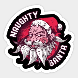 Funny NAUGHTY SANTA Adult Humor Design Sticker